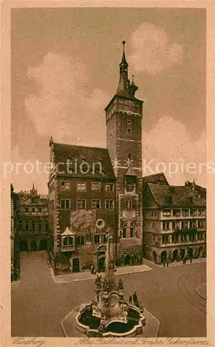 AK / Ansichtskarte Wuerzburg Altes Rathaus Grafen Eckhardturm Kat. Wuerzburg