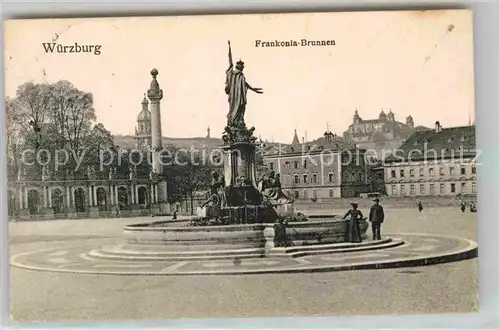 AK / Ansichtskarte Wuerzburg Frankonia Brunnen Kat. Wuerzburg