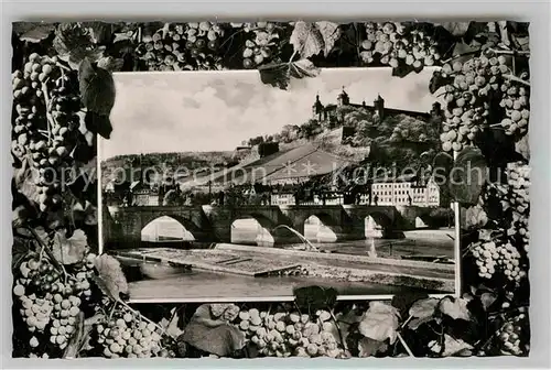 AK / Ansichtskarte Wuerzburg Festung Alte Mainbruecke Kat. Wuerzburg