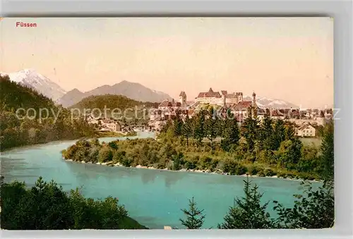 AK / Ansichtskarte Fuessen Allgaeu Hohes Schloss Kloster Sankt Mang  Kat. Fuessen