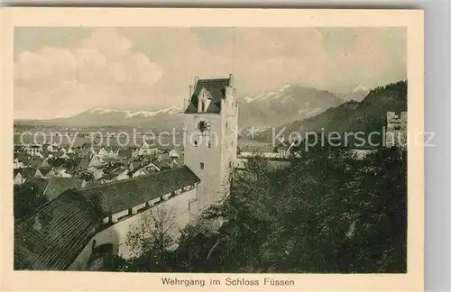 AK / Ansichtskarte Fuessen Allgaeu Wehrgang im Schloss Kat. Fuessen