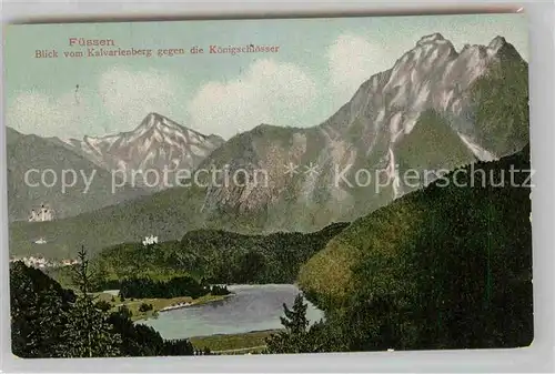 AK / Ansichtskarte Fuessen Allgaeu Kalvarienberg und Koenigsschlosser Kat. Fuessen