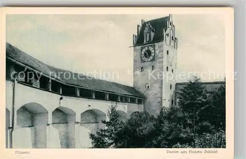 AK / Ansichtskarte Fuessen Allgaeu Partie am Hohen Schloss Kat. Fuessen