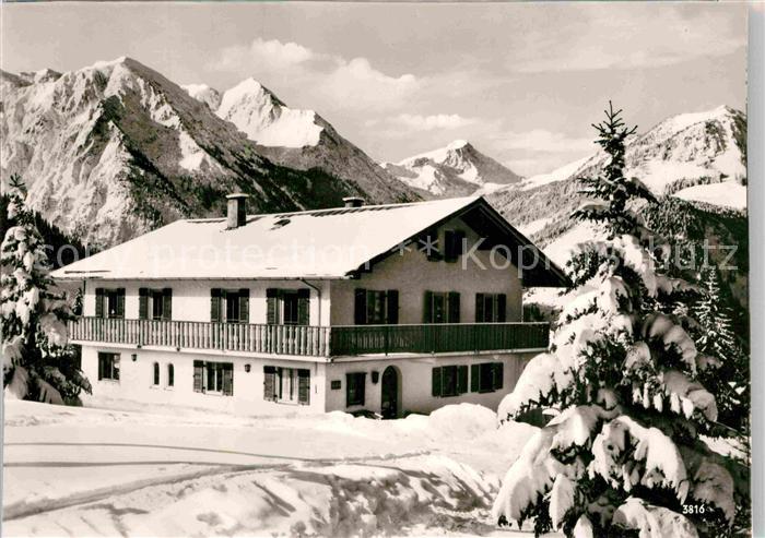 Ak Ansichtskarte Oberjoch Haus Schoenblick Kat Bad Hindelang Nr