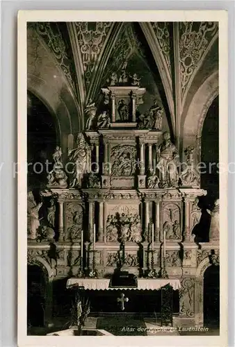 AK / Ansichtskarte Lauenstein Oberfranken Kirche Altar Kat. Ludwigsstadt