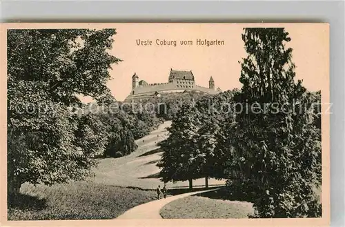 AK / Ansichtskarte Coburg Veste Coburg vom Hofgarten Kat. Coburg