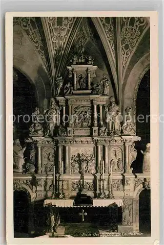 AK / Ansichtskarte Lauenstein Oberfranken Altar der Kirche Kat. Ludwigsstadt