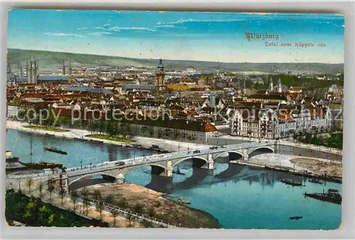 AK / Ansichtskarte Wuerzburg Panorama Mainbruecke Kat. Wuerzburg