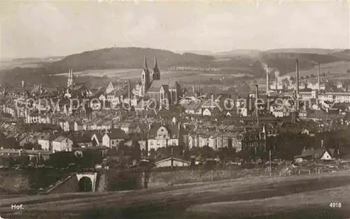 AK / Ansichtskarte Hof Saale Panorama Kirche Kat. Hof