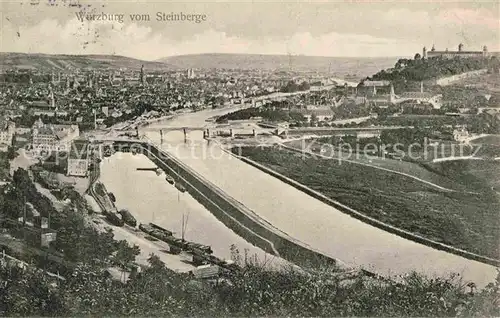 AK / Ansichtskarte Wuerzburg Panorama vom Steinberg Kat. Wuerzburg