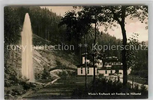 AK / Ansichtskarte Hoellental Frankenwald Wiede Kraftwerk Fontaene Kat. Naila