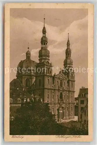 AK / Ansichtskarte Wuerzburg Stift Hauger Kirche Kat. Wuerzburg