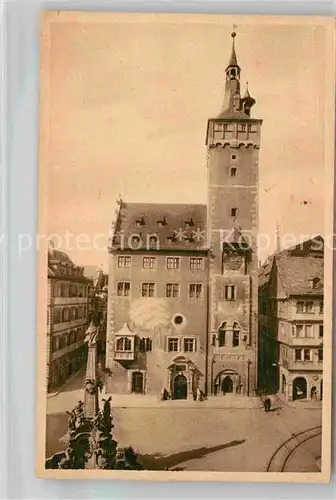 AK / Ansichtskarte Wuerzburg Altes Rathaus Ratskeller Kat. Wuerzburg