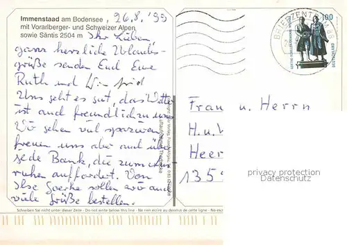 AK / Ansichtskarte Immenstaad Bodensee Vorarlberger  Schweizer Alpen Saentis  Kat. Immenstaad am Bodensee