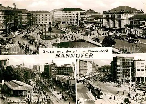 AK / Ansichtskarte Hannover Hauptbahnhof Cafe am Kroepcke Bahnhofstrasse Messestadt Kat. Hannover