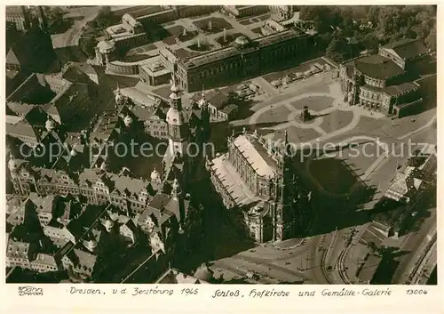AK / Ansichtskarte Dresden vor der Zerstoerung 1945 Schloss Hofkirche Gemaeldegalerie Kat. Dresden Elbe