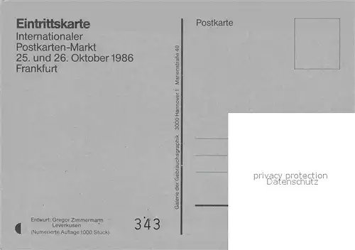 AK / Ansichtskarte Frankfurt Main Internationaler Postkarten Markt  Kat. Frankfurt am Main
