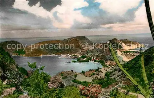 AK / Ansichtskarte Les Saintes Guadeloupe Panorama et Cactus Cierge