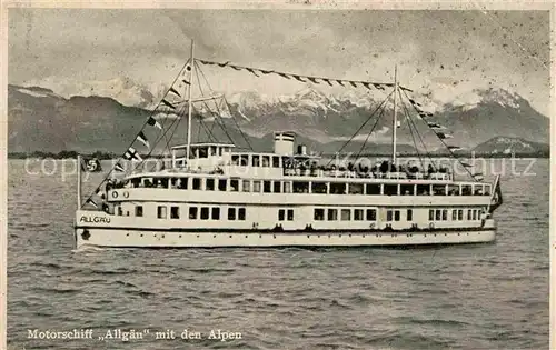 AK / Ansichtskarte Motorschiffe Allgaeu Bodensee Kat. Schiffe