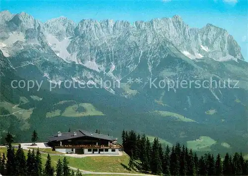 AK / Ansichtskarte Scheffau Wilden Kaiser Bergrestaurant Brandstadel Bergbahn Kat. Scheffau am Wilden Kaiser