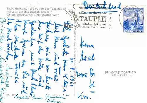 AK / Ansichtskarte Tauplitz Hollhaus mit Dachsteinmassiv  Kat. Tauplitz