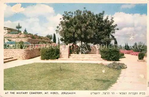 AK / Ansichtskarte Jerusalem Yerushalayim Military Cemetery Mount Herzl Kat. Israel