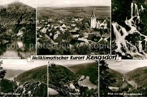 AK / Ansichtskarte Rengsdorf Laubachsmuehle Wasserfall Elisabethhoehe Almblick Koeppel Landschaftspanorama Kat. Rengsdorf