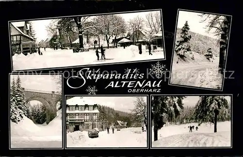 AK / Ansichtskarte Altenau Harz Teilansichten Skiparadies Winterpanorama Kat. Altenau