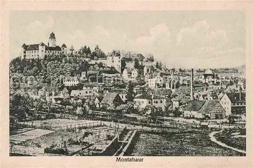 AK / Ansichtskarte Montabaur Westerwald Gesamtansicht mit Schloss Kat. Montabaur