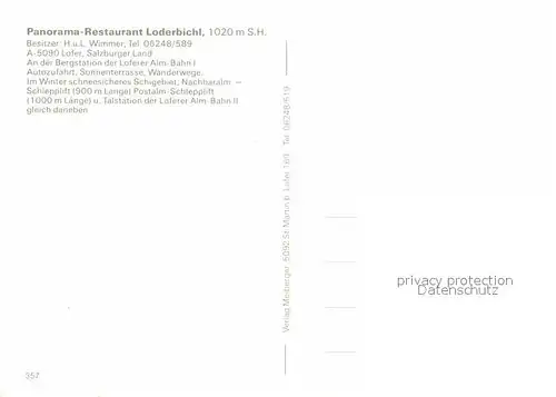 AK / Ansichtskarte Lofer Restaurant Loderbichl Kat. Lofer