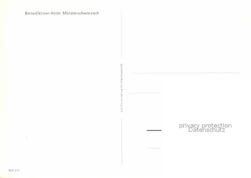 AK / Ansichtskarte Muensterschwarzach Benediktiner Abtei Kat. Schwarzach a.Main