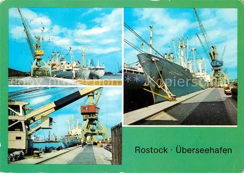 AK / Ansichtskarte Schiffe Ships Navires Rostock ueberseehafen 