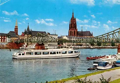 AK / Ansichtskarte Motorschiffe Fahrgastschiff Wikinger Frankfurt Main Dom Rententurm  Kat. Schiffe