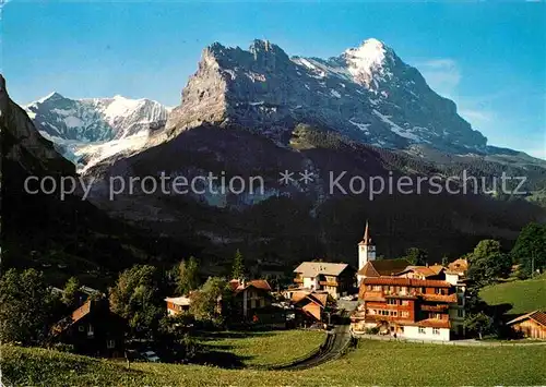 AK / Ansichtskarte Grindelwald mit Fiescherhoerner Eiger Kat. Grindelwald
