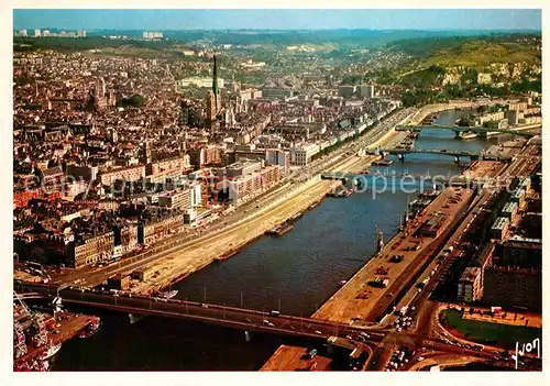 AK / Ansichtskarte Rouen Quais Fliegeraufnahme Kat. Rouen