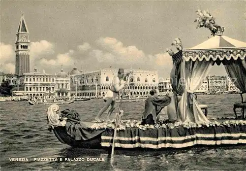 AK / Ansichtskarte Venezia Venedig Piazzetta e Palazzo Ducale Dogenpalast Gondel Kat. 