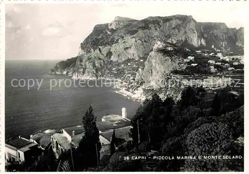 AK / Ansichtskarte Capri Piccola Marina e Monte Solaro Kat. Golfo di Napoli