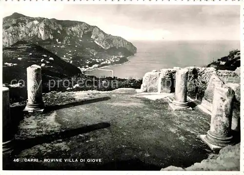 AK / Ansichtskarte Capri Rovine Villa di Giove Ruinen Kueste Kat. Golfo di Napoli