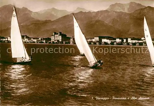 AK / Ansichtskarte Viareggio Panorama e Alpi Apuane Segeln Kat. viareggio