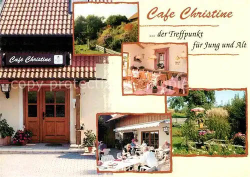 AK / Ansichtskarte Malching Niederbayern Cafe Christine Terrasse Garten Kat. Malching