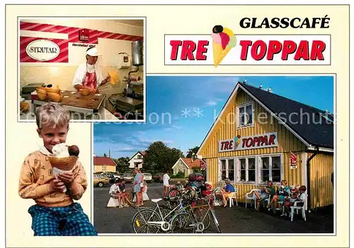 AK / Ansichtskarte Traesloevslaege Glasscafe Tre Toppar Eisdiele