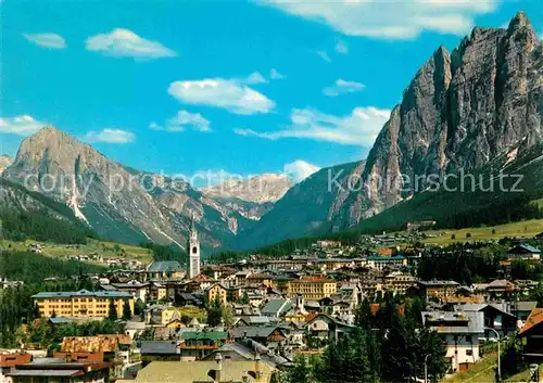 AK / Ansichtskarte Cortina d Ampezzo Gesamtansicht mit Col Rosa Pomagagnon Dolomiten Kat. Cortina d Ampezzo