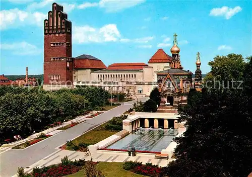 AK / Ansichtskarte Darmstadt Kuenstlerkolonie Russische Kapelle Hochzeitsturm Kat. Darmstadt