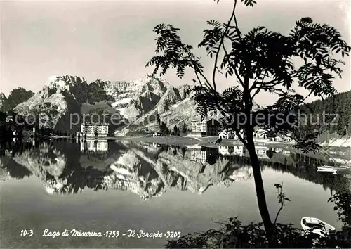 AK / Ansichtskarte Lago di Misurina Il Sorapis Dolomiten Bergsee Wasserspiegelung Kat. Italien