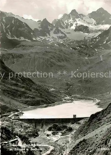 AK / Ansichtskarte Silvretta Hochalpenstrasse Bergsee Stausee mit Litzner und Seehorn Kat. Gaschurn