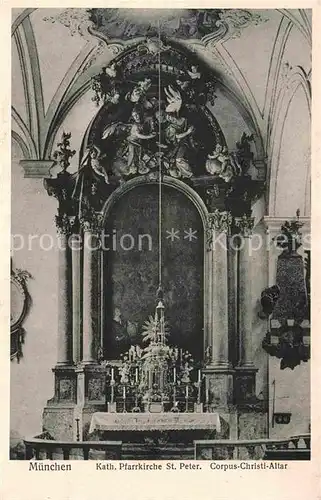 AK / Ansichtskarte Muenchen Pfarrkirche Sankt Peter Altar Kat. Muenchen