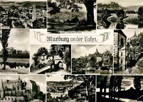 AK / Ansichtskarte Marburg Lahn Schloss Universitaet Alter Winkel Panorama Kat. Marburg