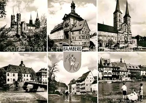 AK / Ansichtskarte Bamberg Michelsberg Dom Kanal Klein Venedig Kat. Bamberg