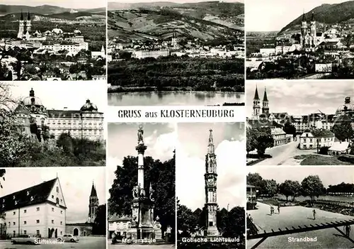 AK / Ansichtskarte Klosterneuburg Strandbad Stiftskeller Pnorama Kat. Klosterneuburg