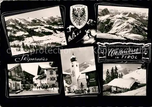 AK / Ansichtskarte Westendorf Tirol Skiparaies Winter Kirche  Kat. Westendorf